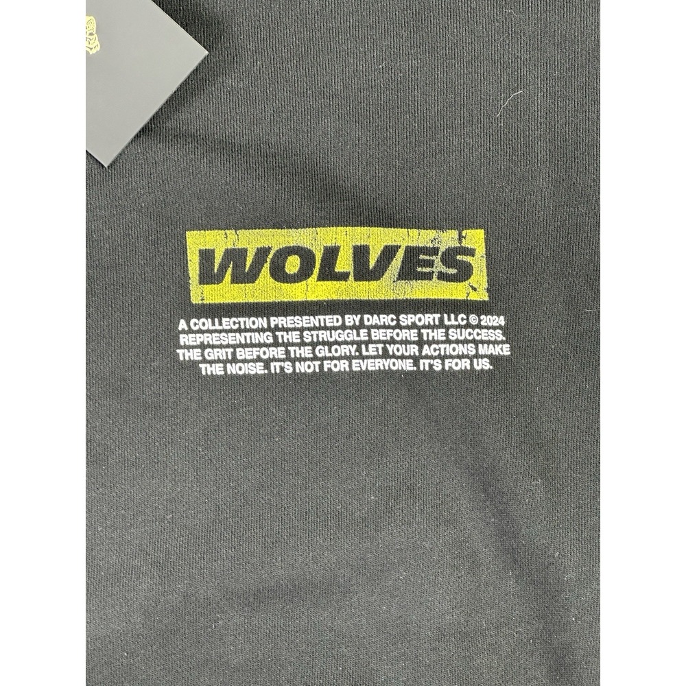 Darc Sport Wolves Club Hoodie Run With Us Vintage Pierce Black Medium NWT Rare - Picture 7 of 9